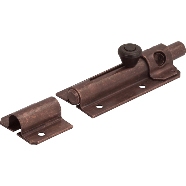 Aldeghi ART. 248 Catenaccio Porta Lucchetto Asta Tonda Bronzato - ALDEGHI LUIGI - Immagine 3